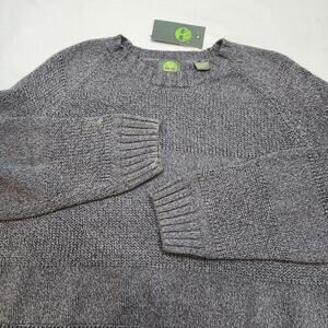 TIMBERLAND Men's Cotton Cable Knit Gray Sweater Sz XL NWT
